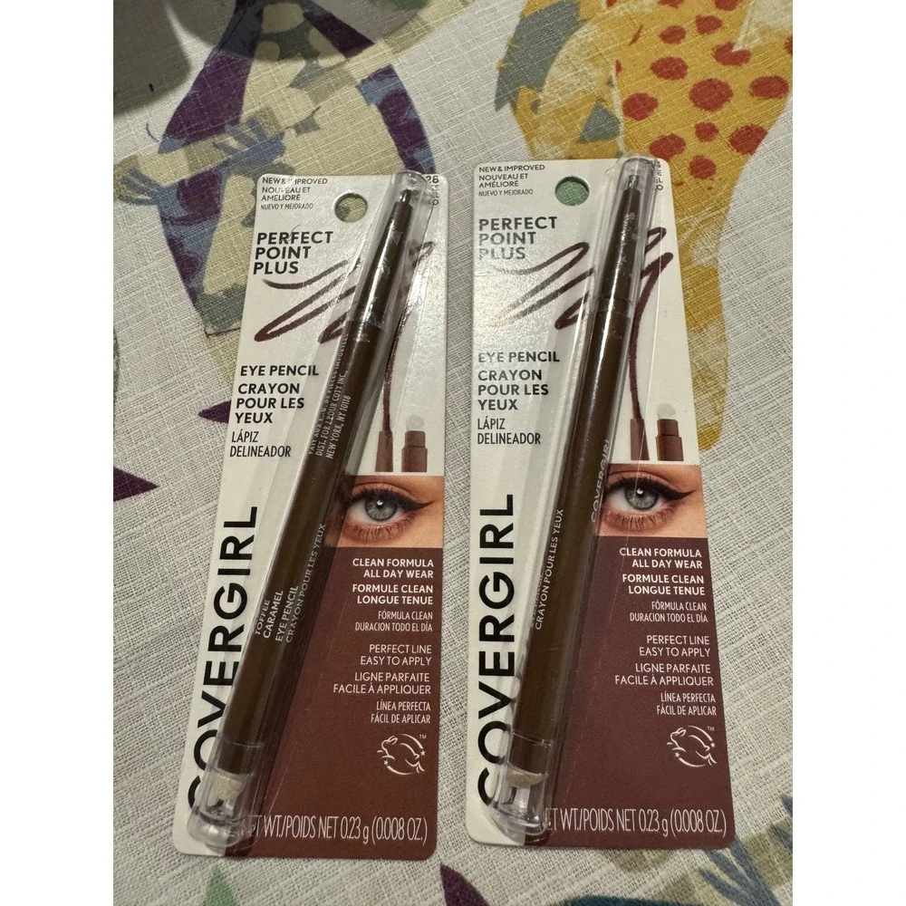Lot of 2 Covergirl Perfect Point Plus Eye Pencil 228 Toffee Brown Eyeliner New
